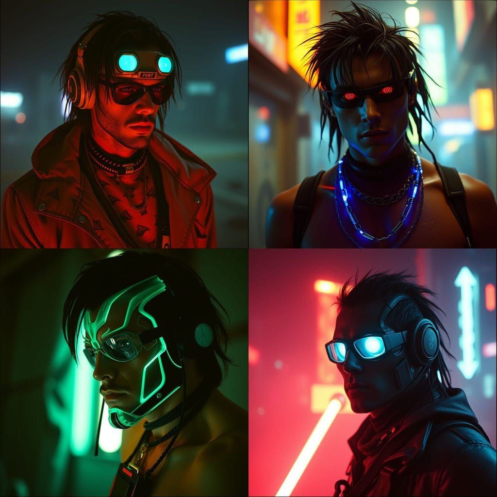 Cyberpunk Sandman in Cinematic Film Style