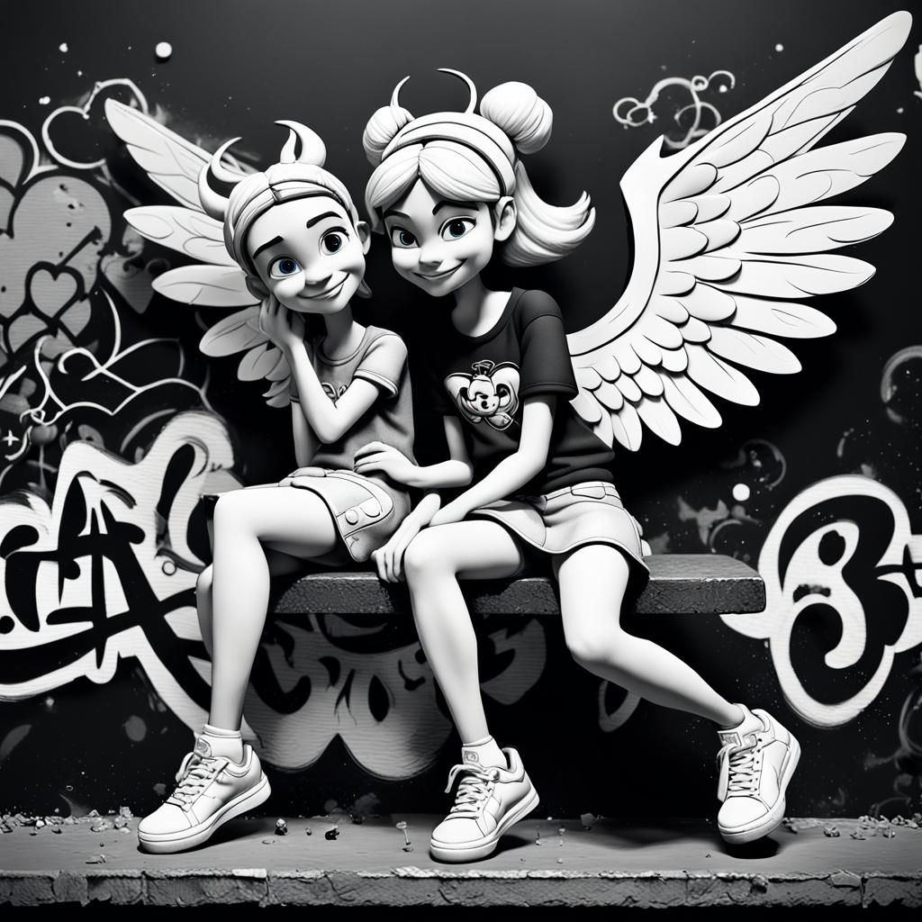 Hip Hop Cinderella with Graffiti Name Art