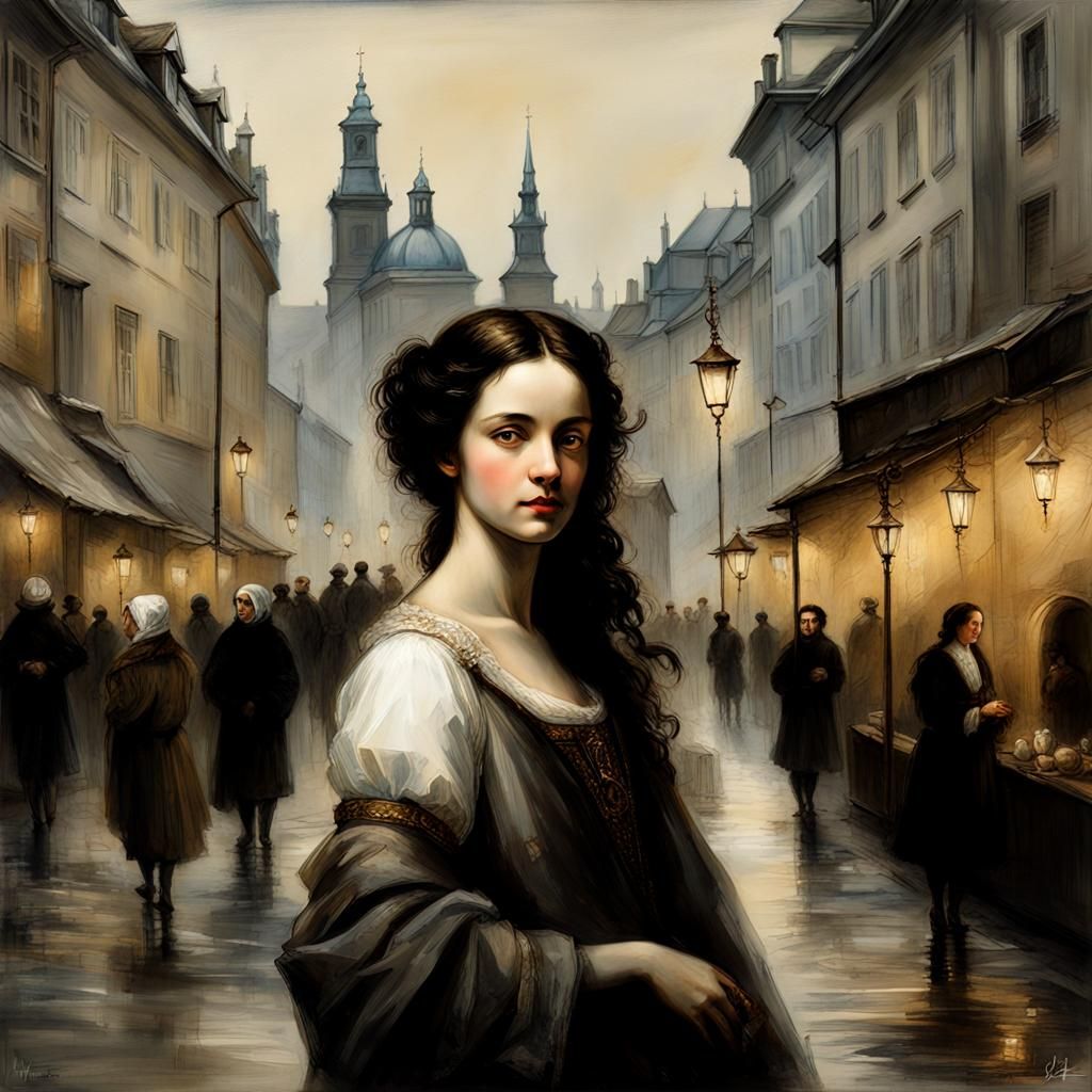 Ethereal Portrait of a Woman in Prague