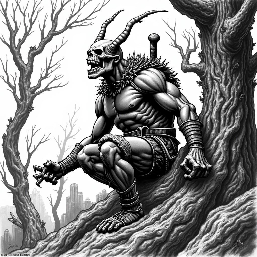 Grimdark Fantasy Art in Dark Medieval Style