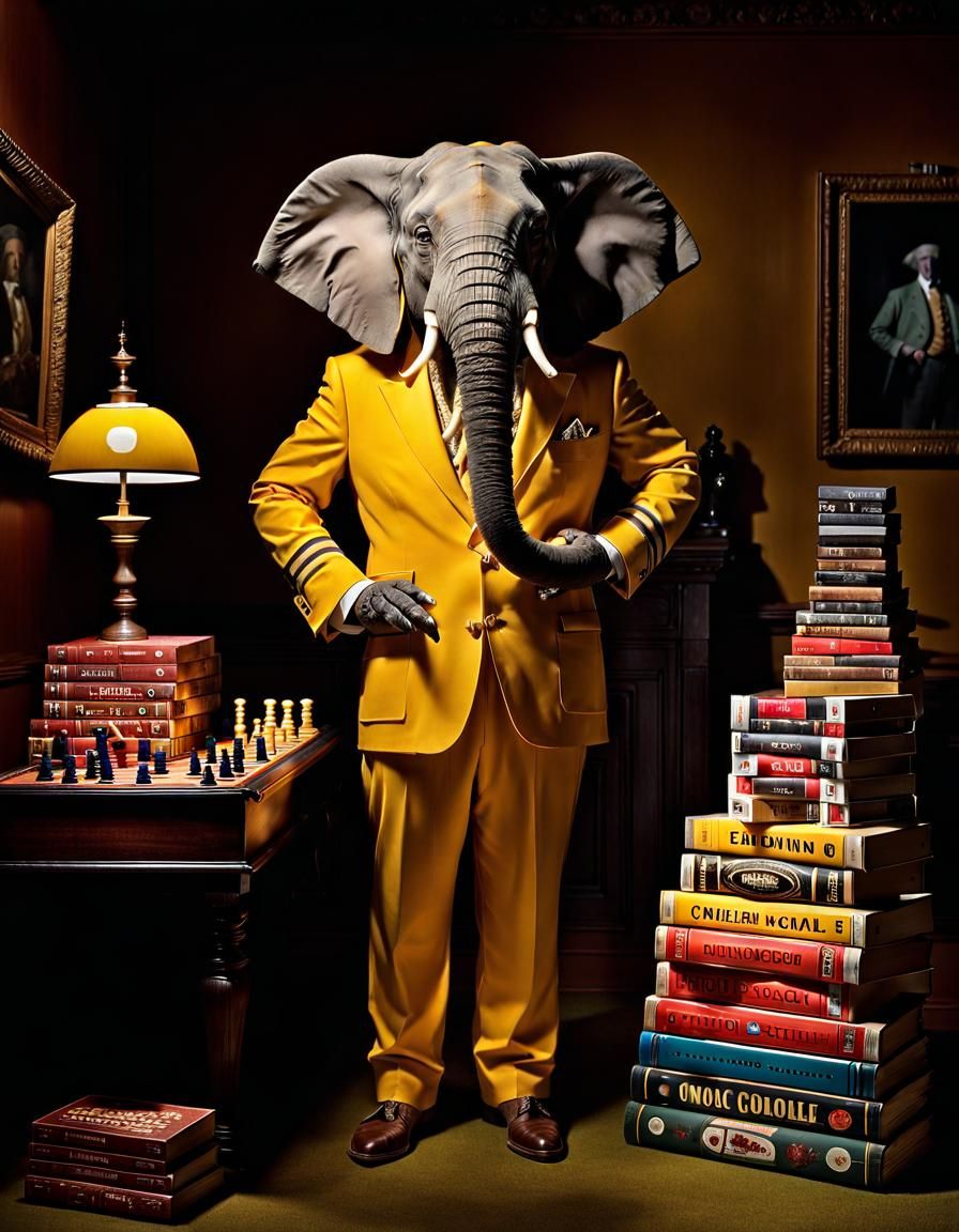 Anthropomorphic Elephant Safari Portrait by Erwin Olaf