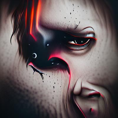 Intense Dark Face, High Definition Art