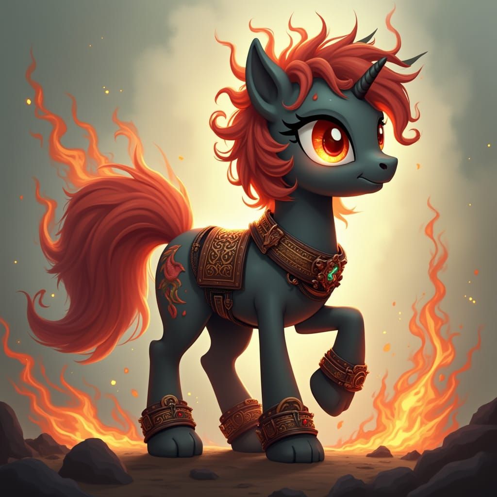 My Little Pony Changeling with Fire Eyes