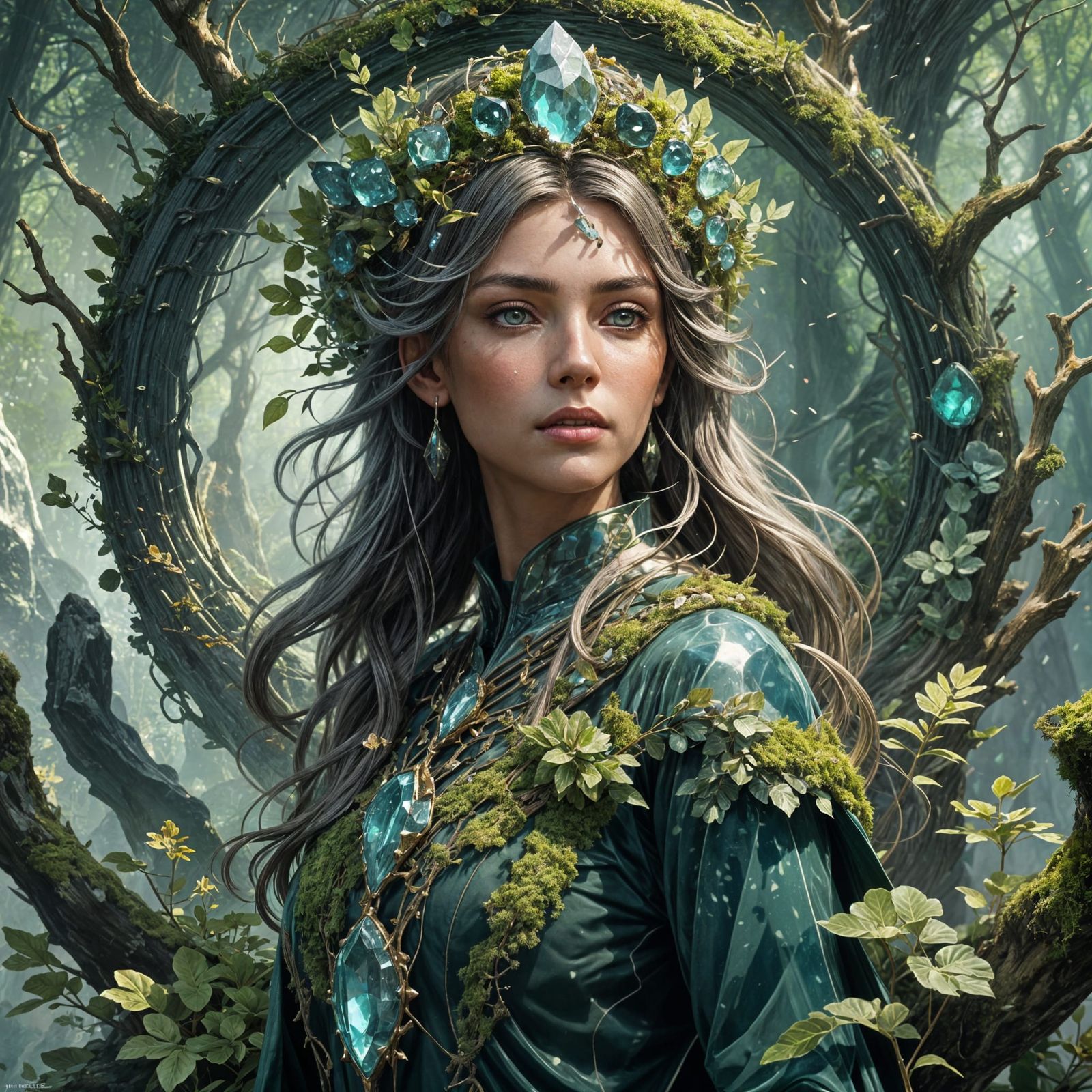 Moss Agate Goddess