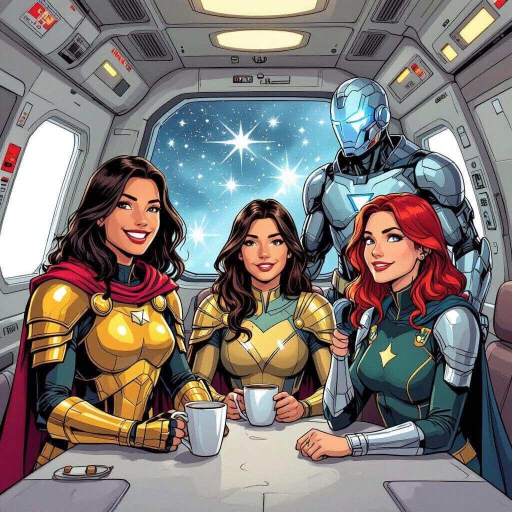 Sci-Fi Comic Book Illustration of the Arca da Unidade