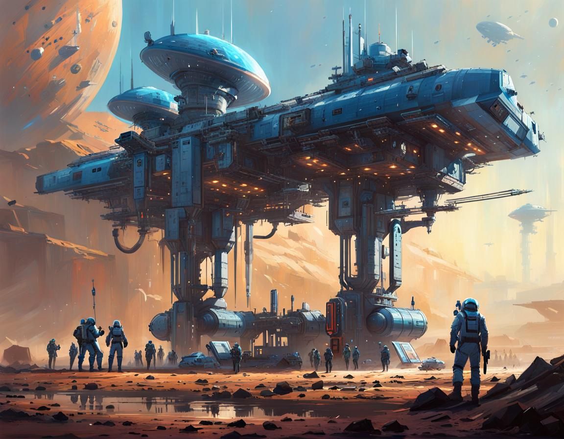 Spaceship Refuelling Station in a Galaxy Far Away