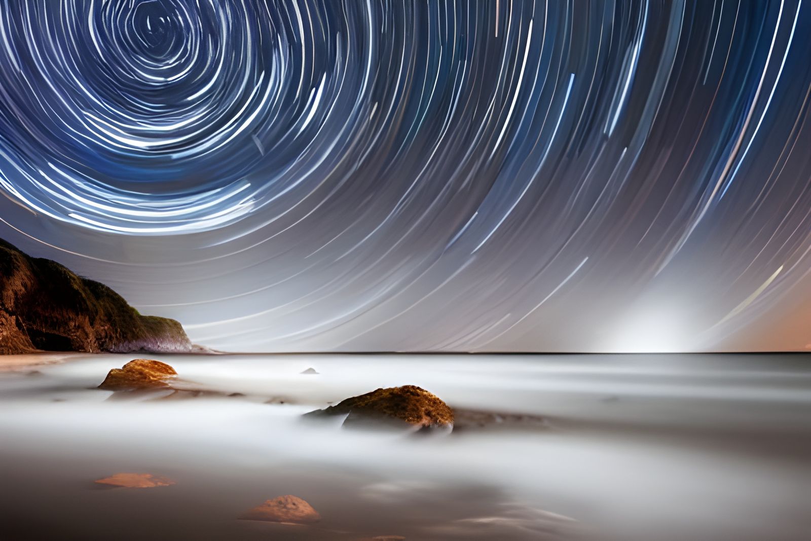 Star Trails Over Beach: Long Exposure Photography