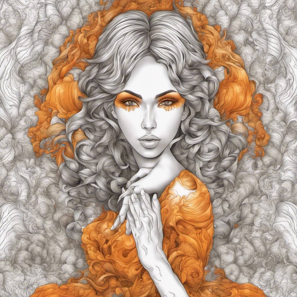 Beautiful woman turning into a pumpkin transformation horror...