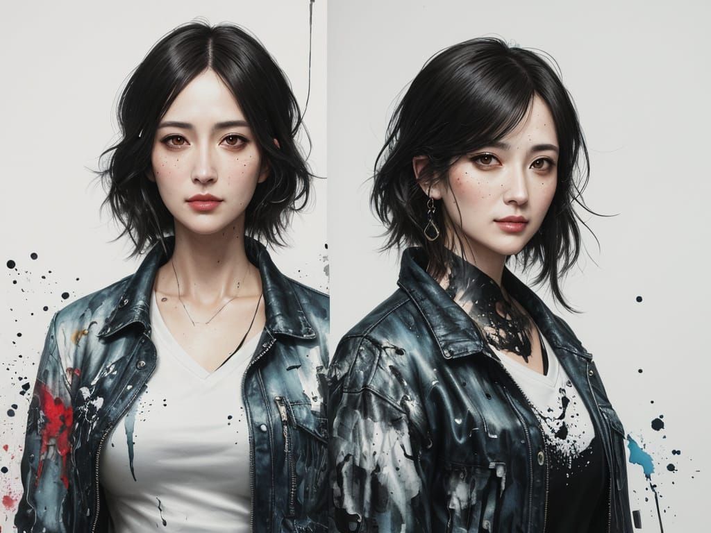 Surreal Woman Blends Geek Chic and Elegance in a Soft Waterc...