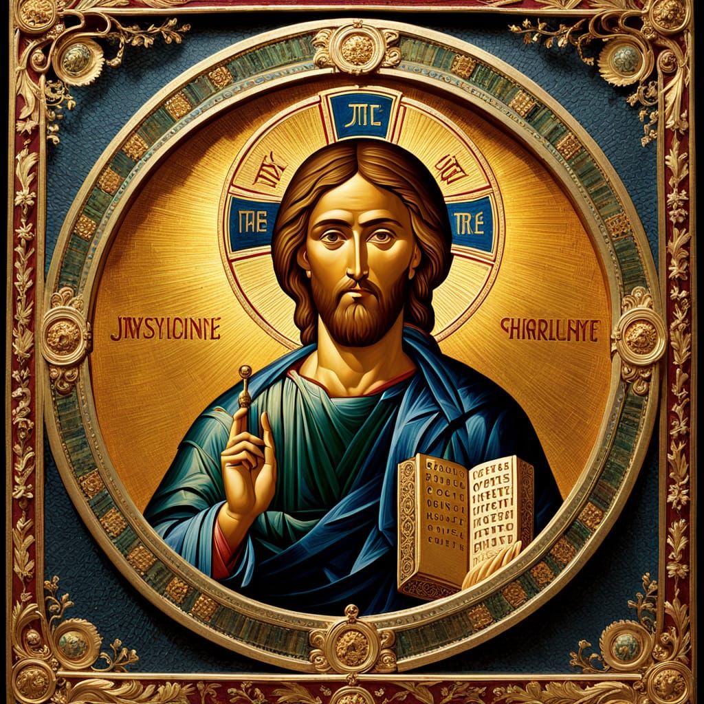 Jesus Christ in Byzantine Iconography Masterpiece