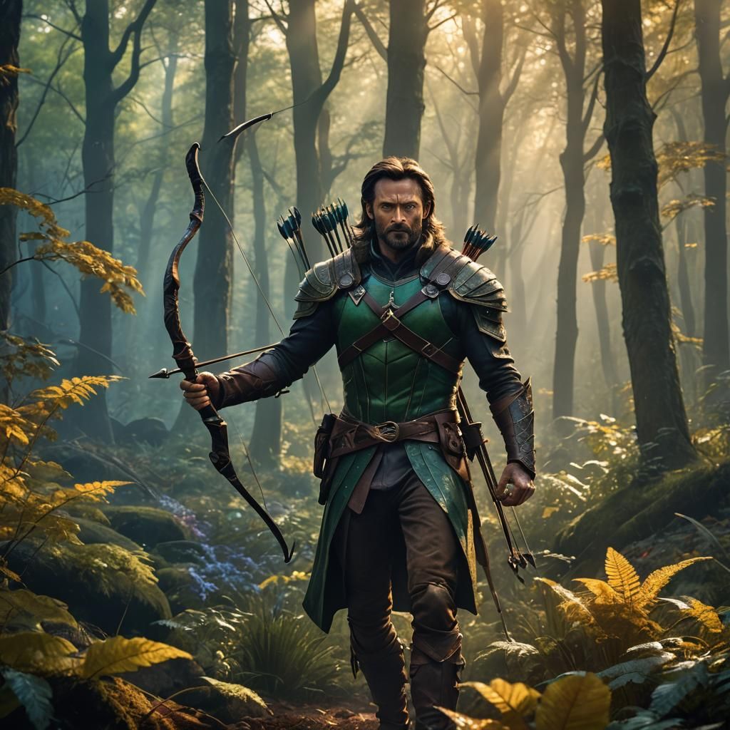 Fantasy Portrait of a Warrior in Mystical Forest