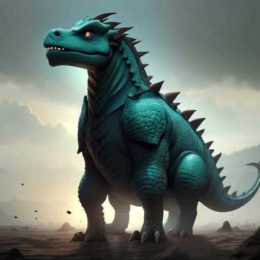 Blue Dragon and Dinosaurs in Eternal Era