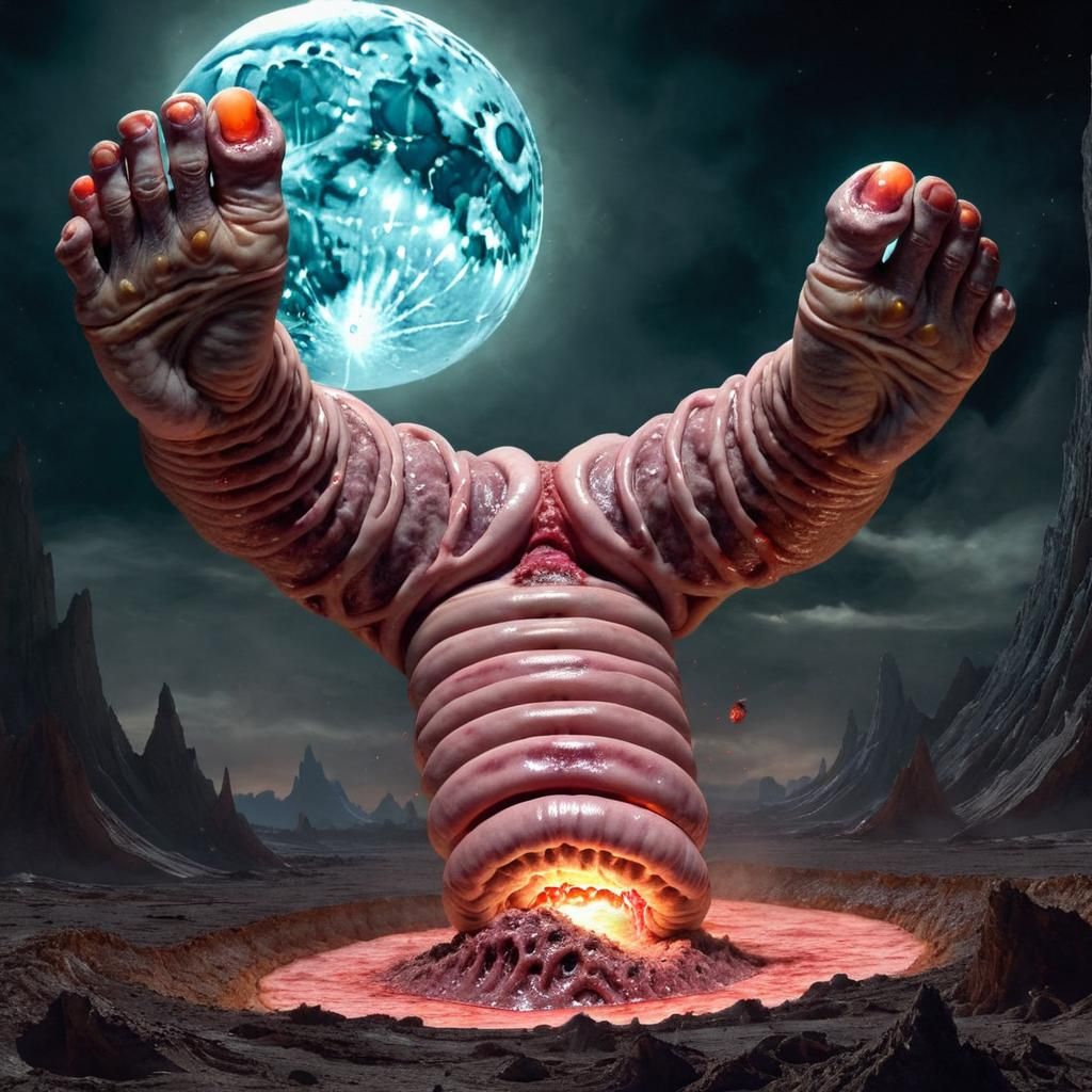 Saturn Sunrise with Buttercups: Surreal Digital Art