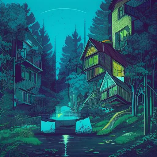 Dreamcore Hidden Happy Place Concept Art