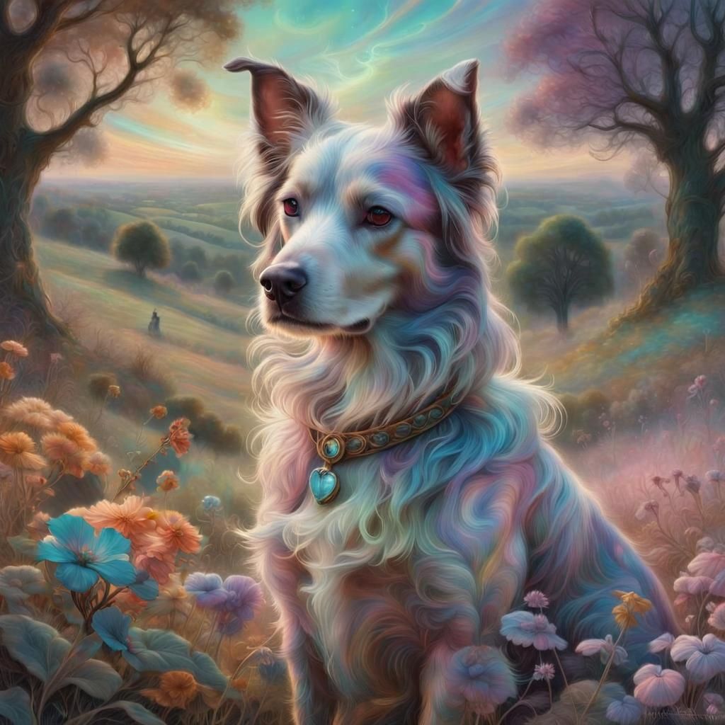 Psychedelic Holographic Flowers in Vibrant Colors