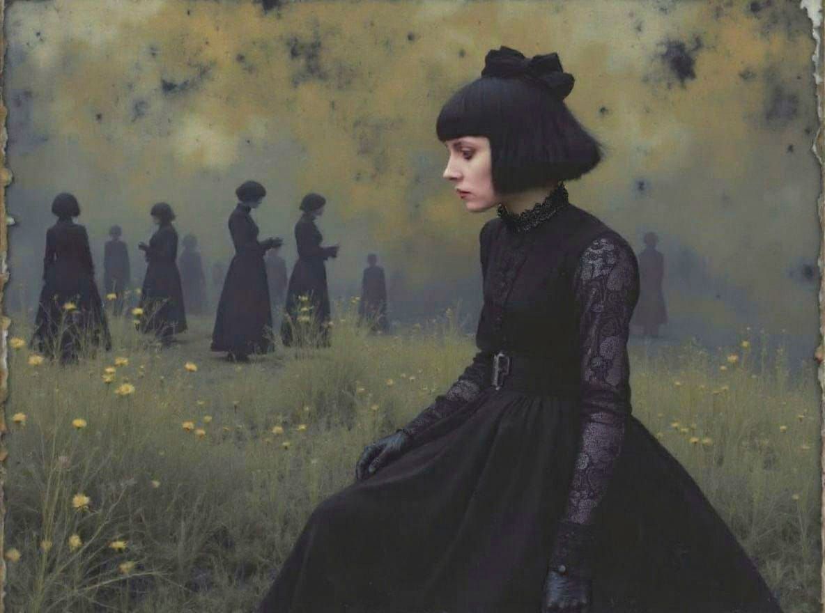 Gothic Portrait in Gilded Frame