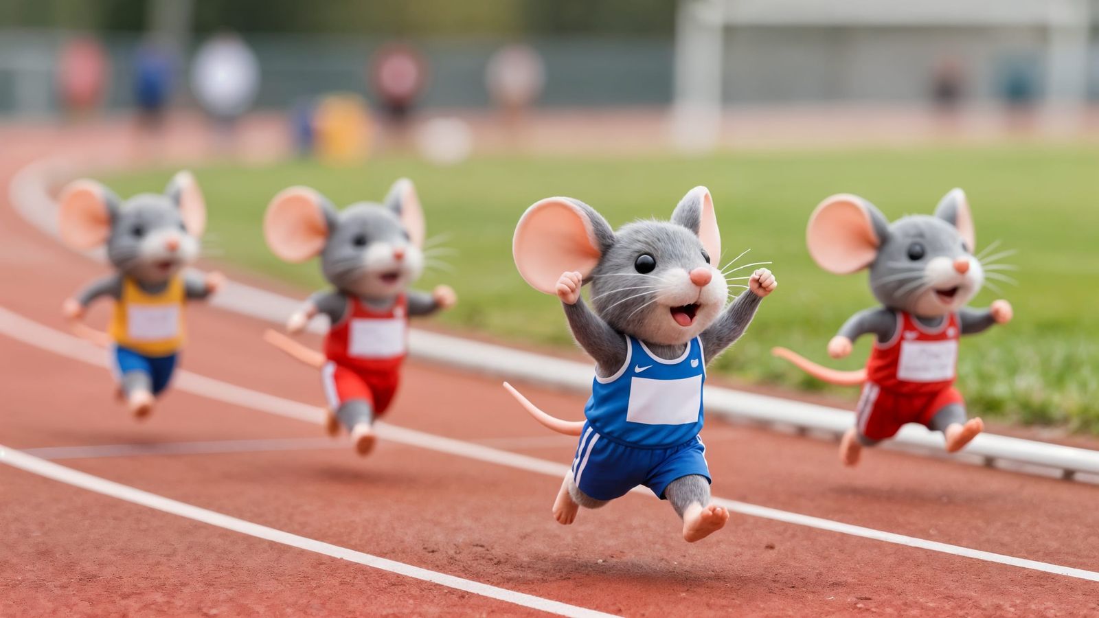 Cute Mice Win Olympic Race in Extreme Close-Up