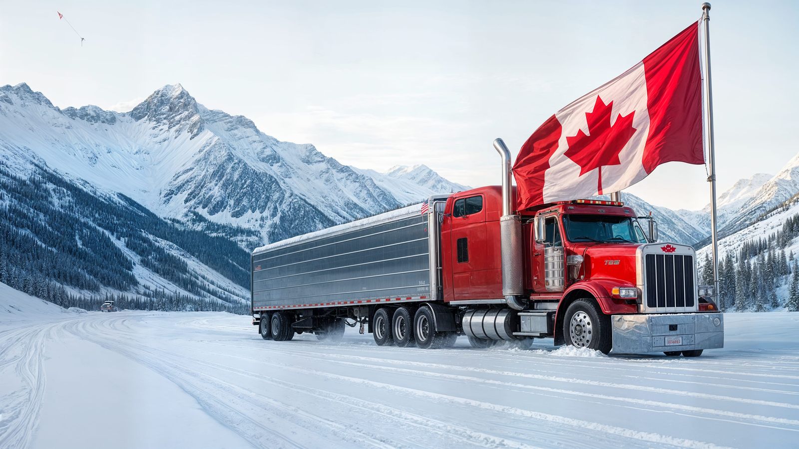 Winter Truck Conquers Snowy Mountains in Style