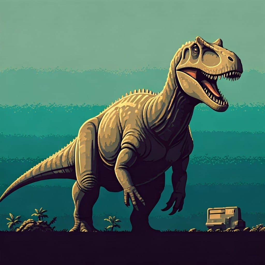 Giant Perucetus Colossus in 8-Bit Pixel Art