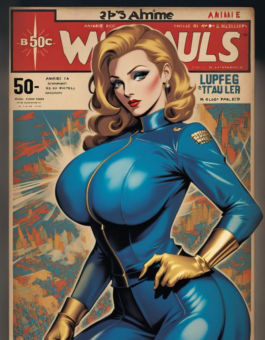 Blonde Vault Dweller in 50s Comic Style