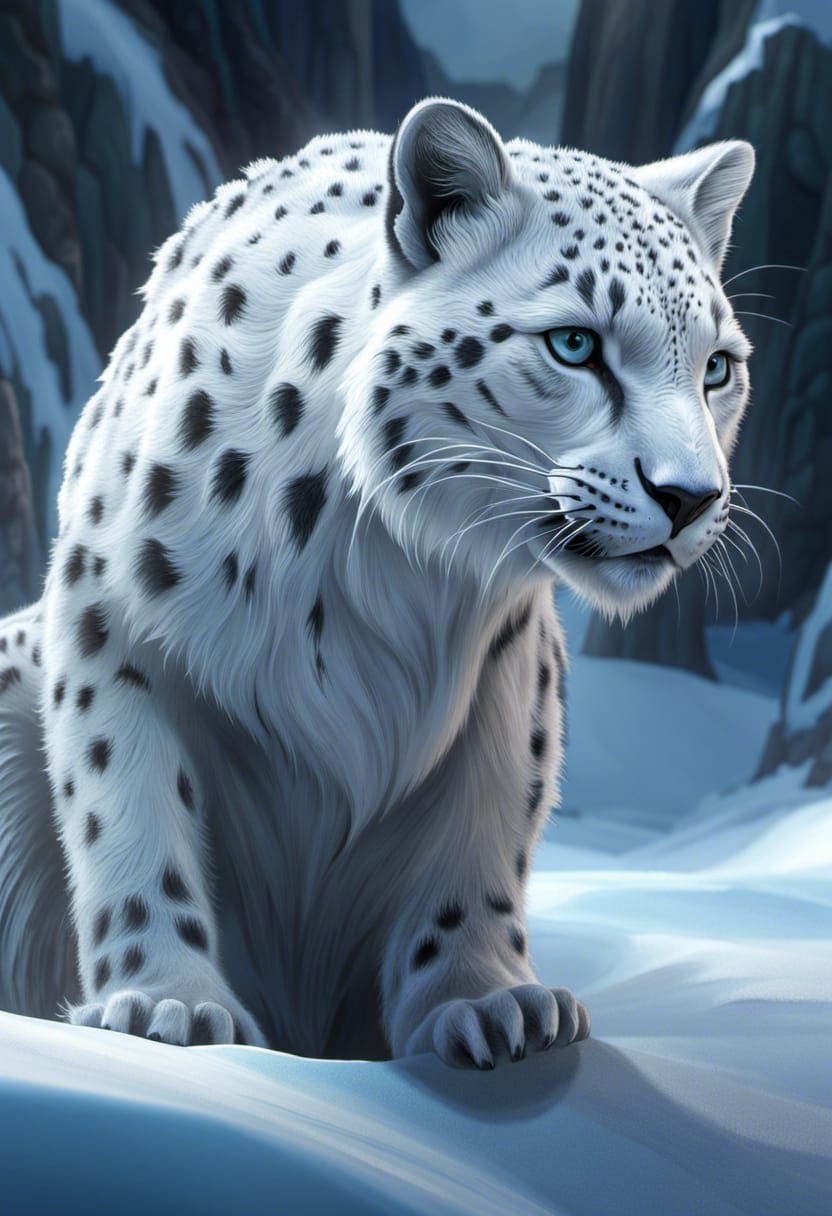 Snow leopard. What a beauty!