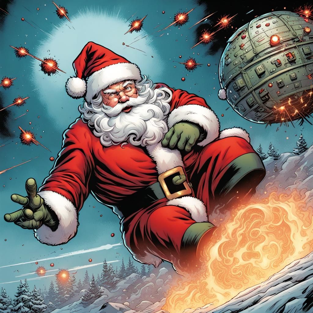 Santa Claus: Atomic Comic Book Art