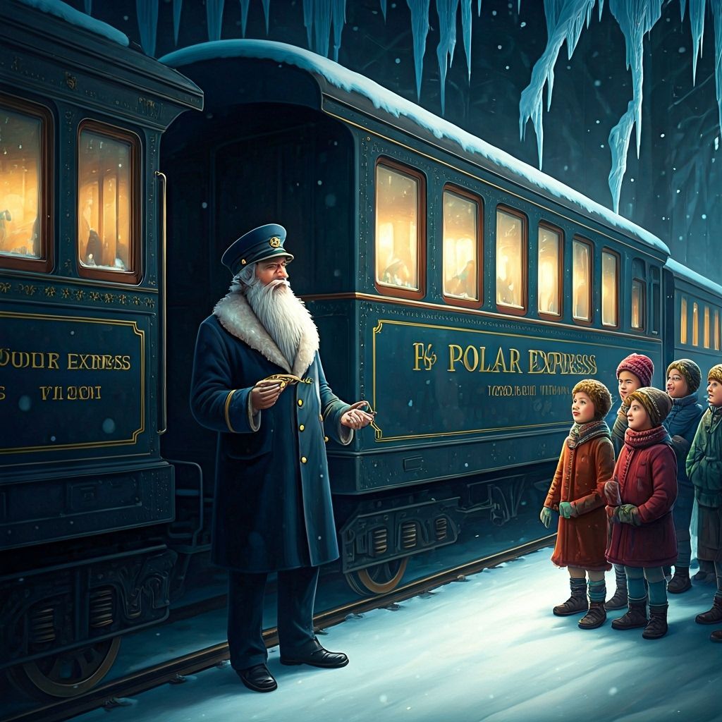 Polar Express Conductor in Winter Wonderland