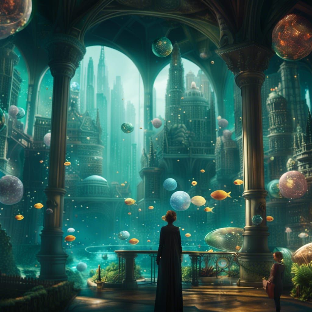 Underwater Bubble City: A Digital Matte Painting