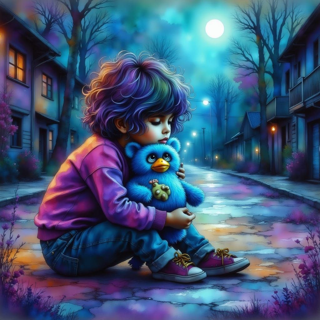 Abandoned kid with furby 4