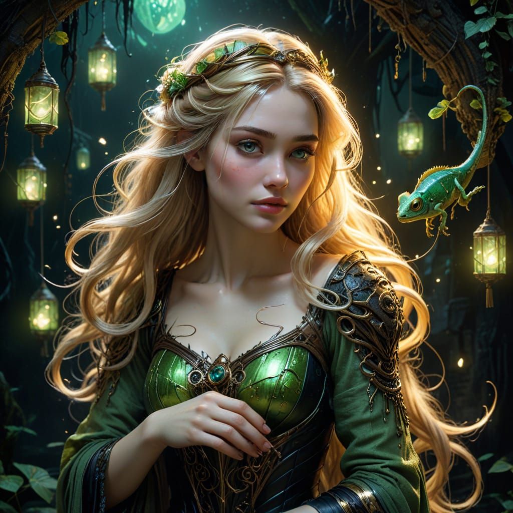 Lovecraftian Princess Rapunzel: A Fusion of Charm and Dread