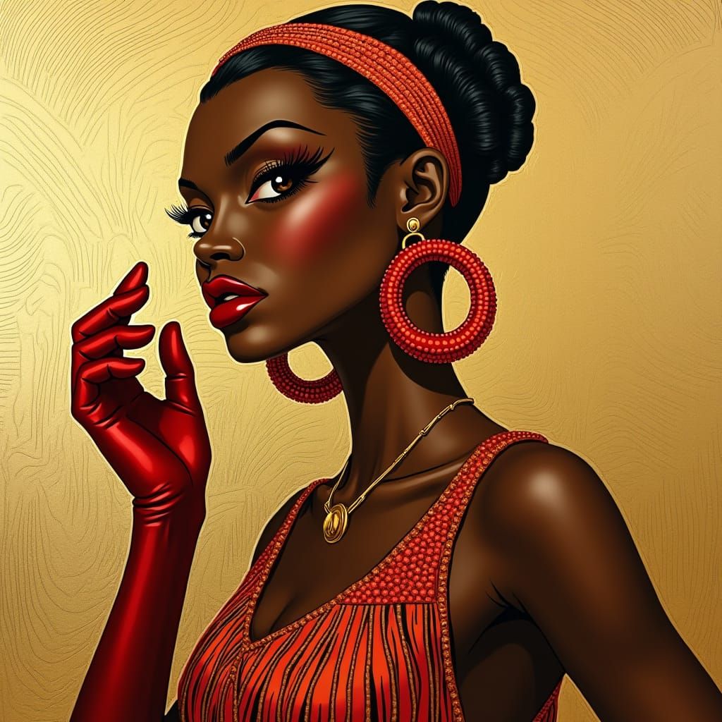 Art Deco Flapper in the Style of Tamara de Lempicka