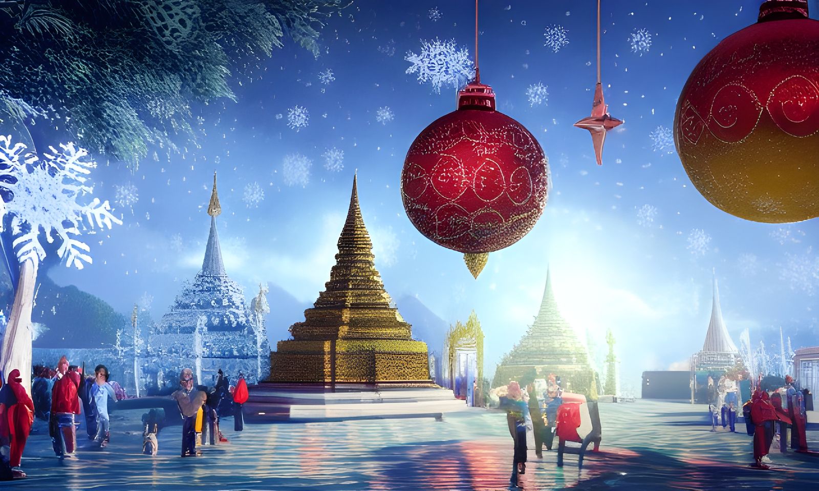 Christmas in Thailand: 8k Concept Art
