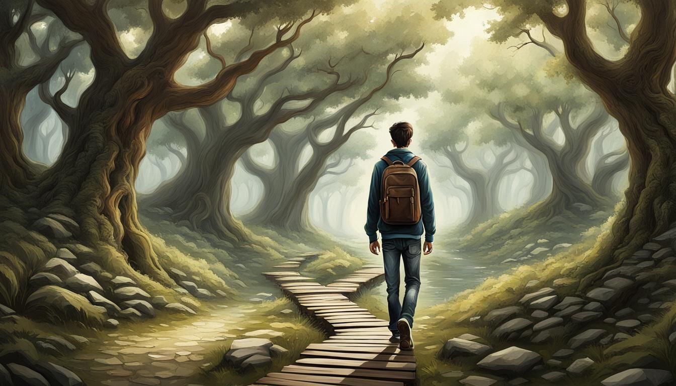 Boy at Crossroads: Childhood or Manhood?