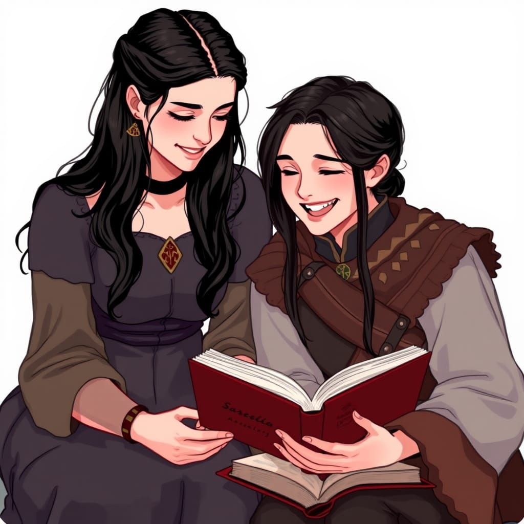 Shireen Baratheon and Arya Stark Reading