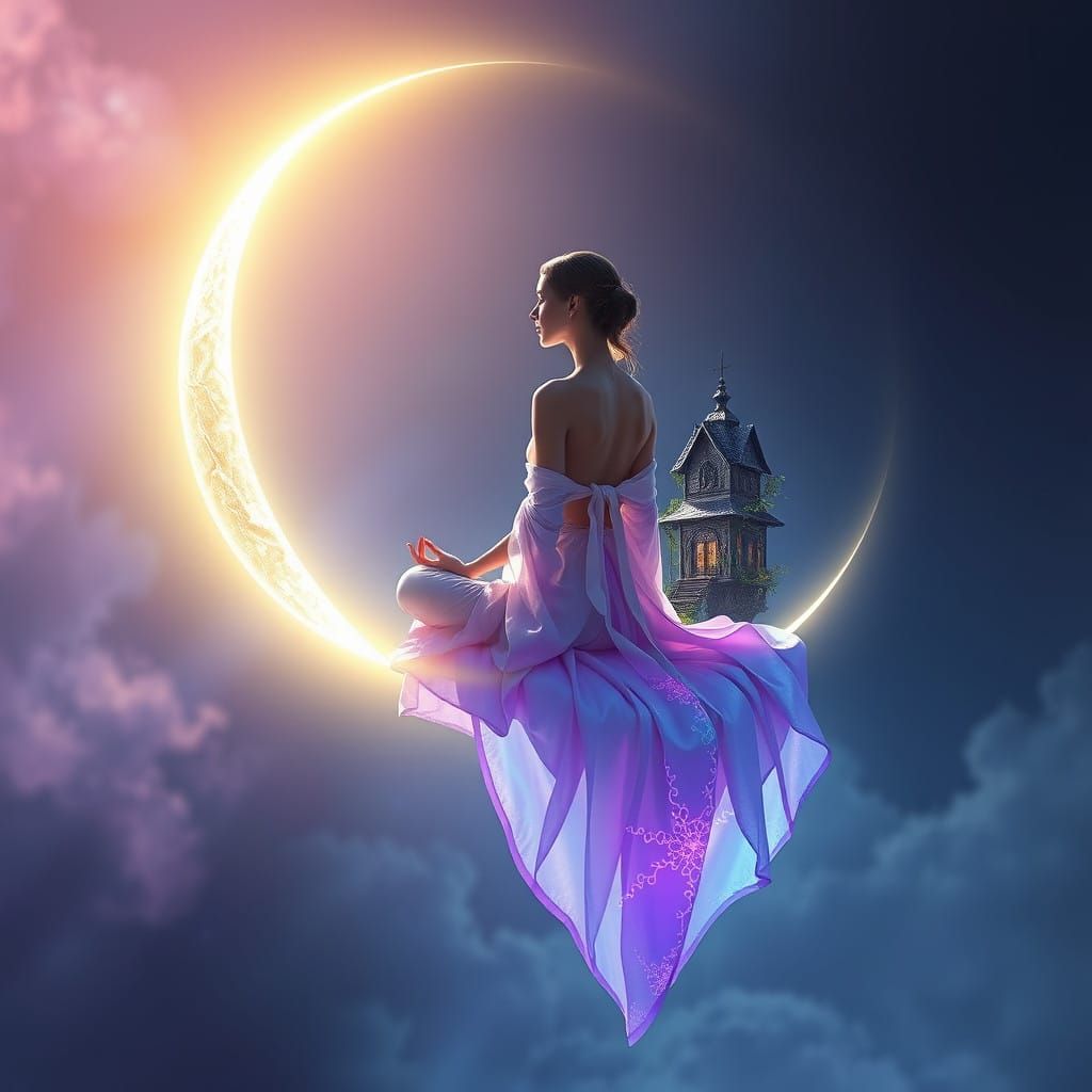 Serene Lady in Ethereal Glow