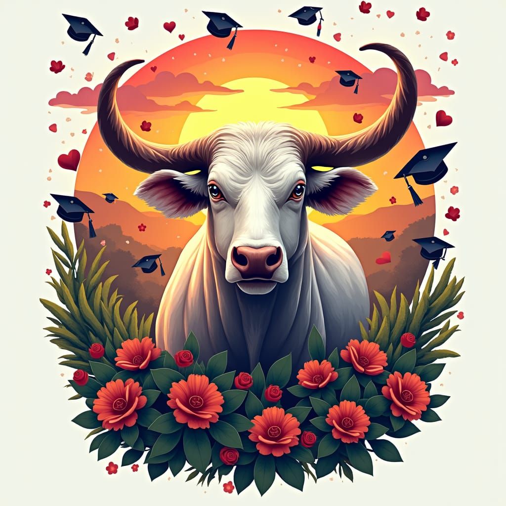 Alumni Homecoming T-Shirt Design with 3D Carabao