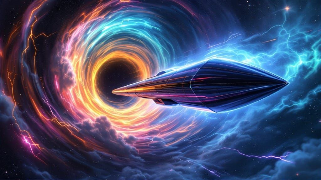 Interdimensional Spacecraft Approaches Cosmic Vortex