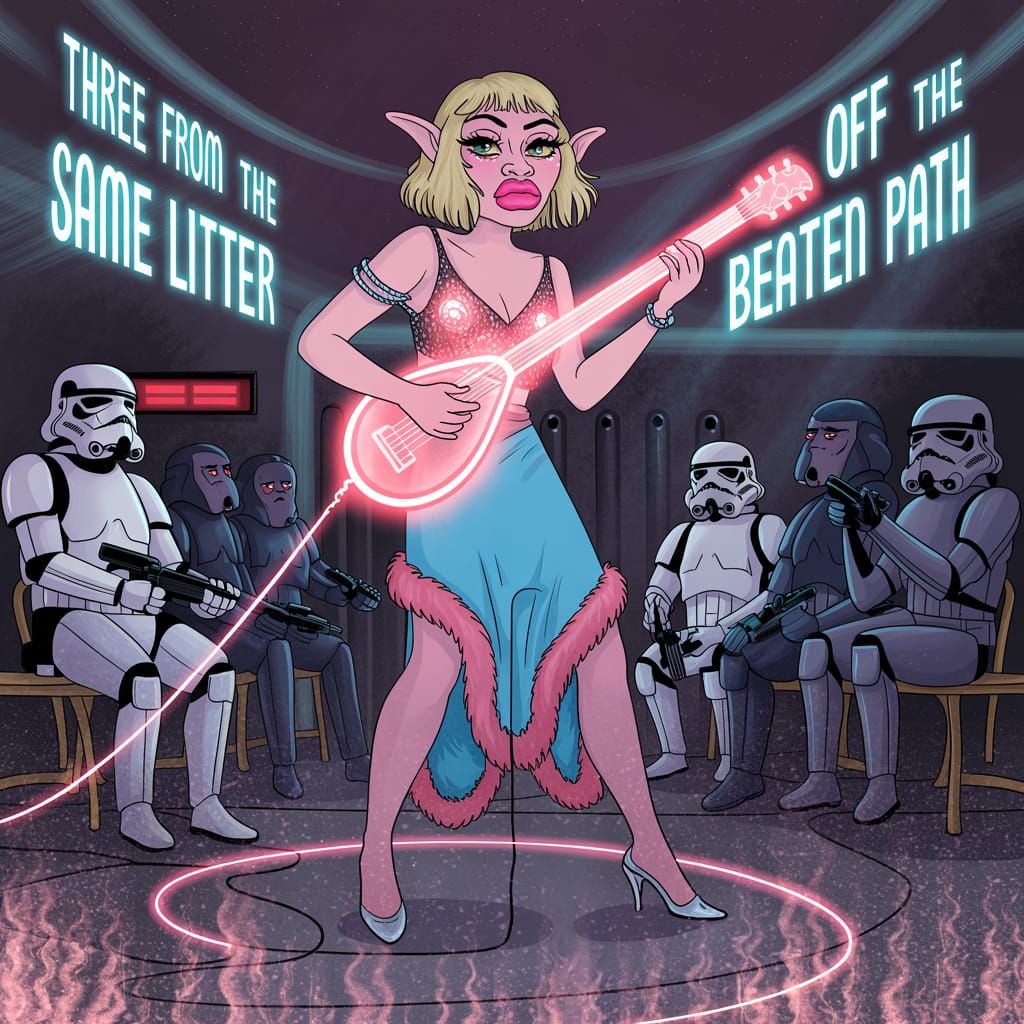 Elven Singer on Tatooine: Dark Fantasy Star Wars Art