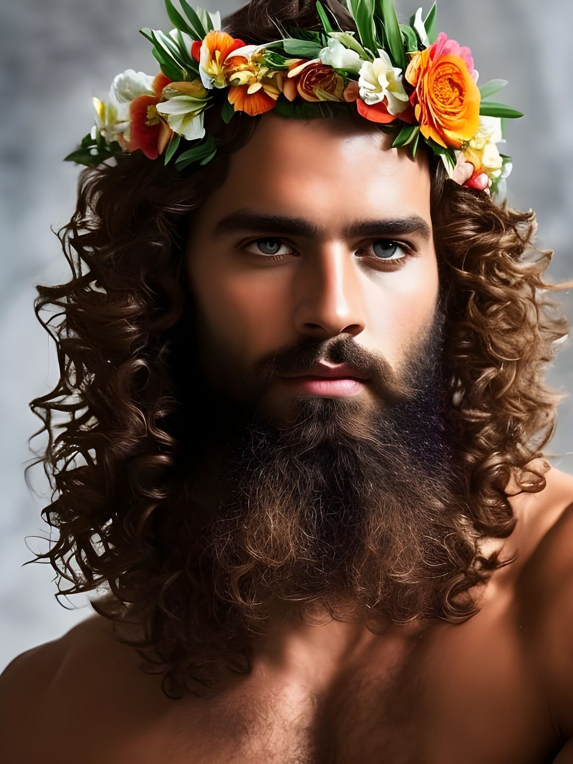 Hyperrealistic Portrait of a Greek God