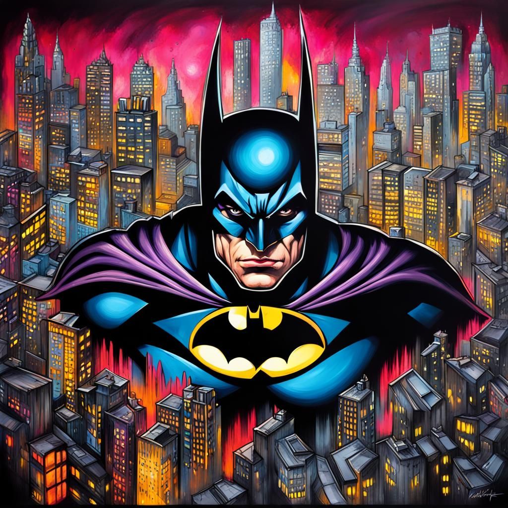 Batman in Gotham: Graffiti Splash Art