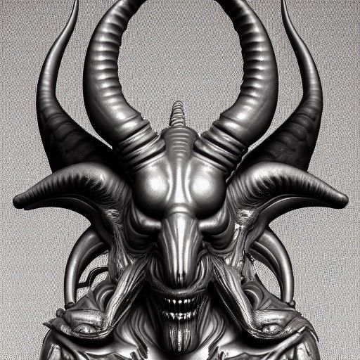 Baphomet Idol: Hyperdetailed Digital Art
