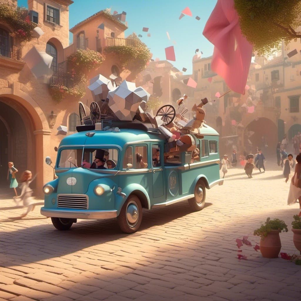 P Diddy Escapes FBI Van: Pixar-Style 3D Art