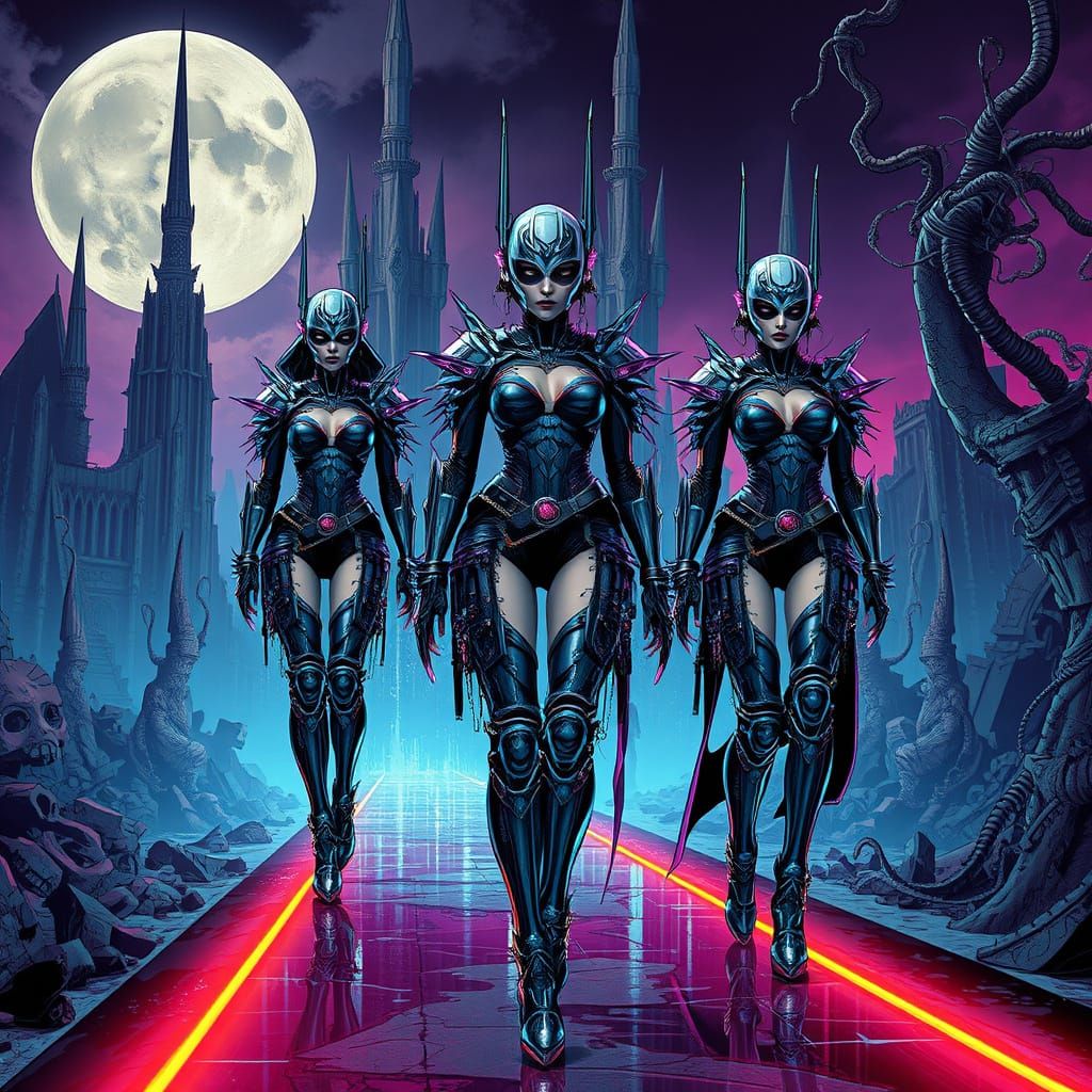 Cyberpunk Warriors Strut in H.R. Giger-Inspired Apocalypse