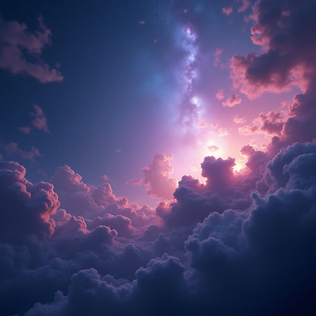 Dreamy, Swirling Cosmic Sky