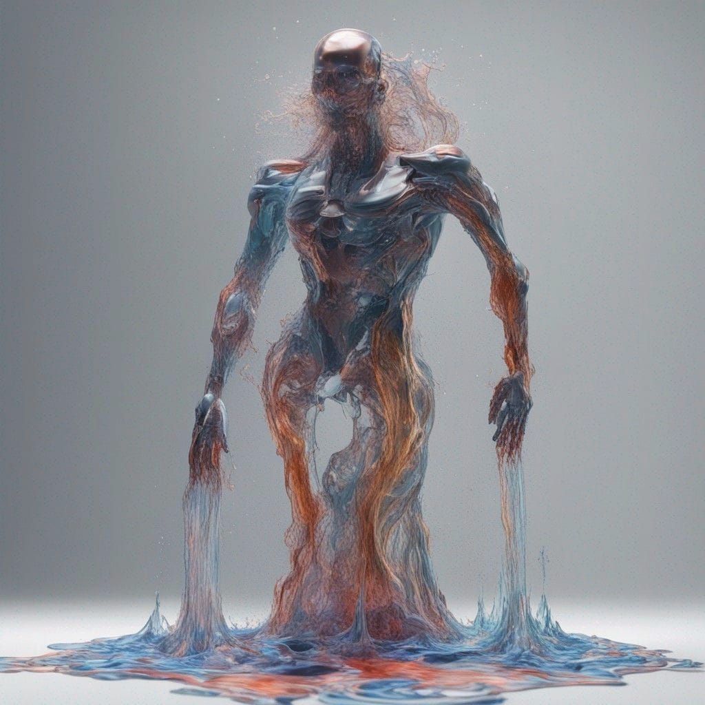 AI Generated Abstract Art: Fluid