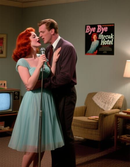 Vintage Film Still of Redhead Star's Adoration