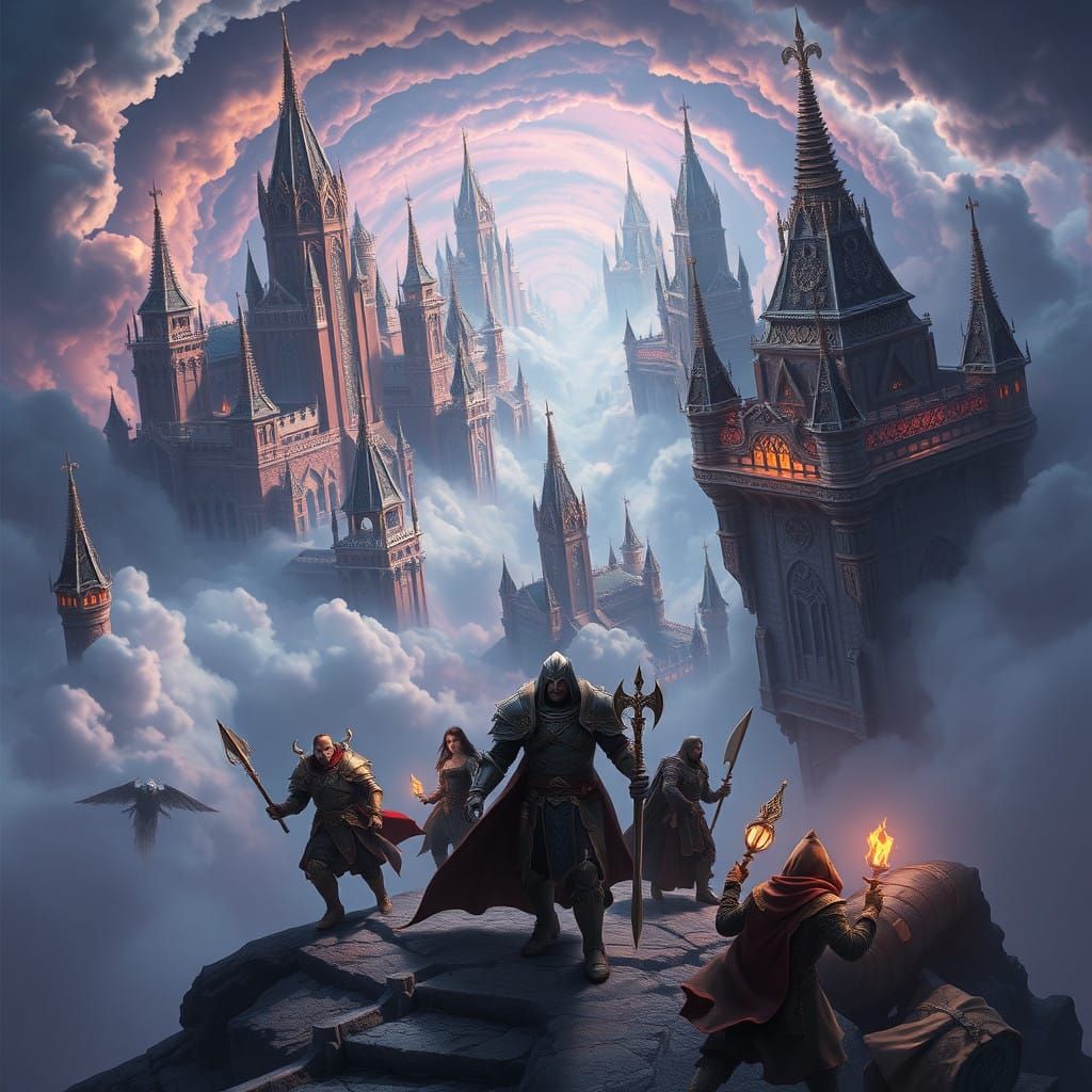 Ethereal Cityscape in Fantasy Style