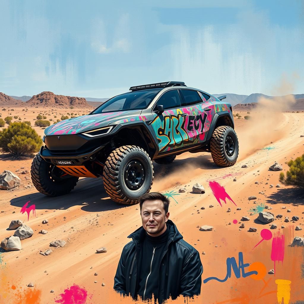 tesla cyber truck in Hill's Revenge < offroad test