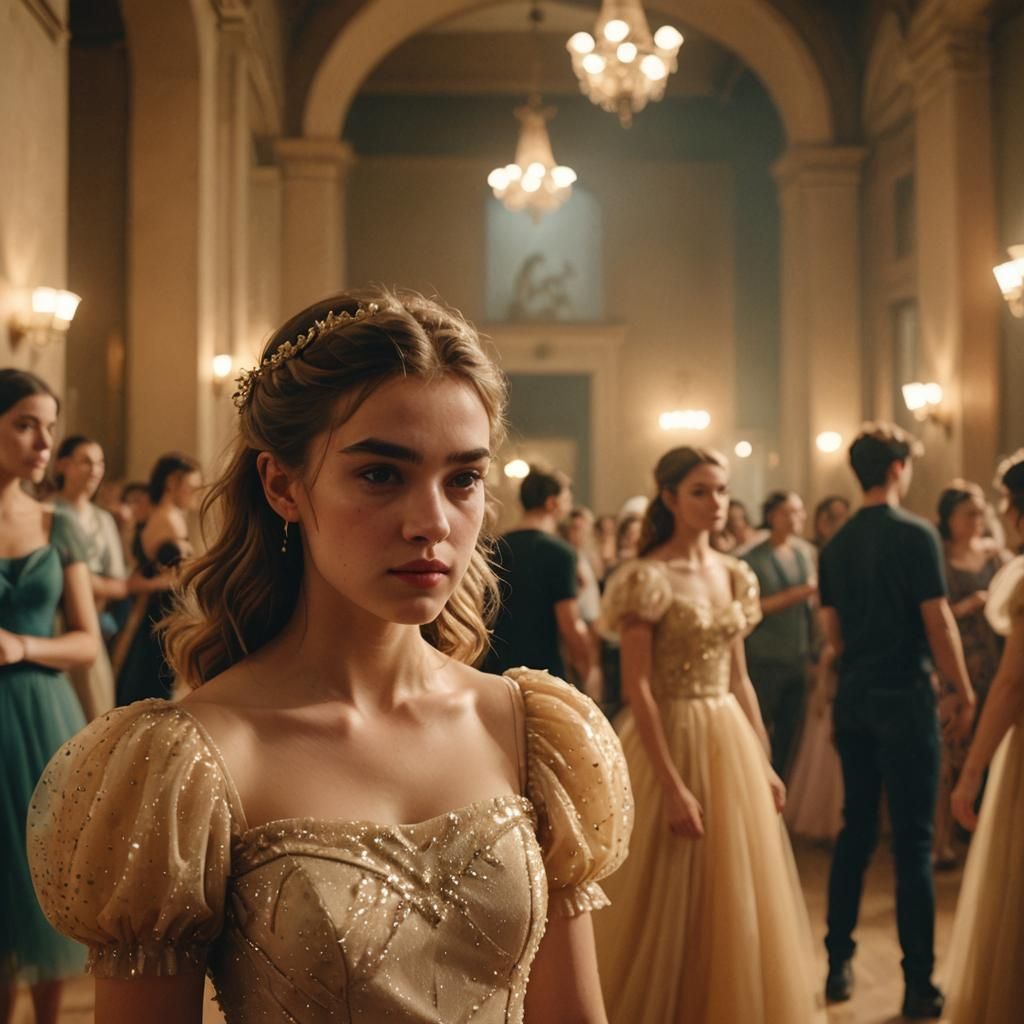 Tomboy in Tulle Dress, Cinematic Film Still