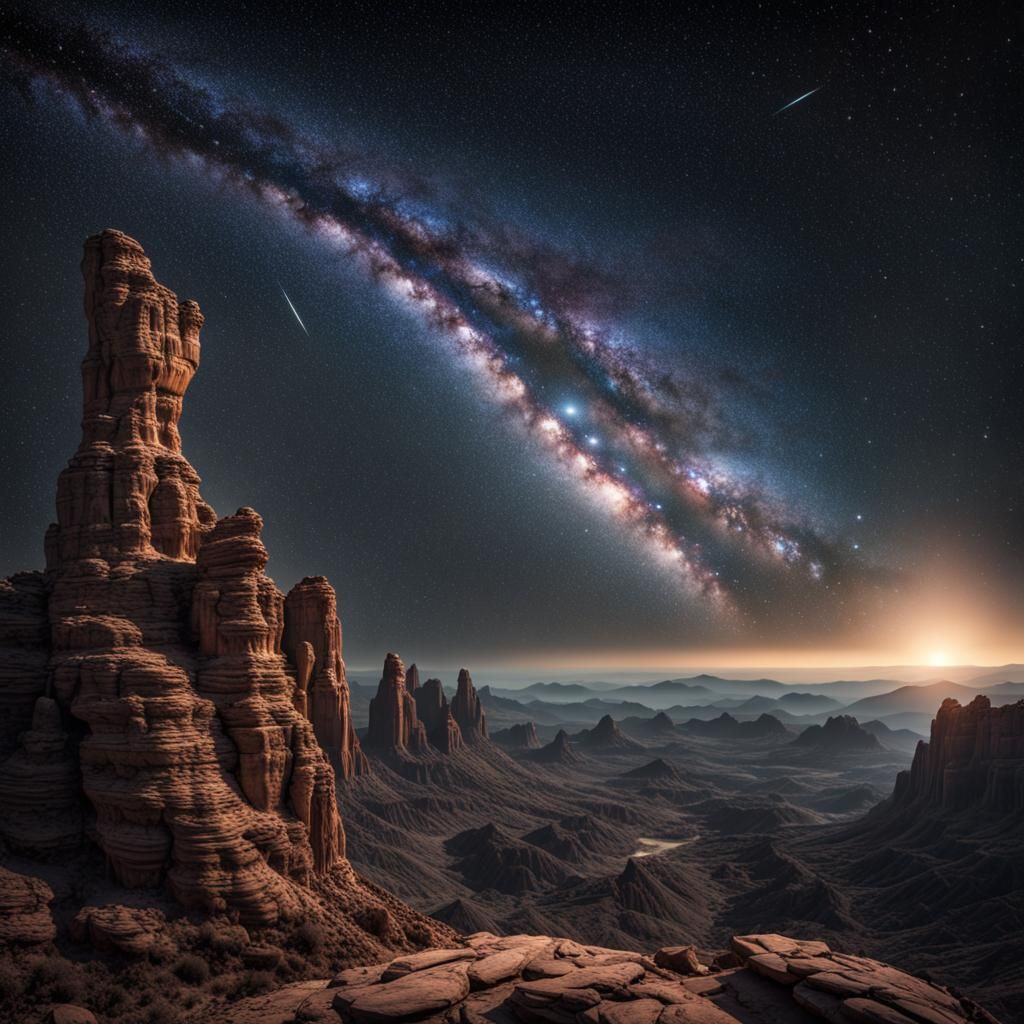 Hyperrealistic Stars Scene in Cinematic Composition